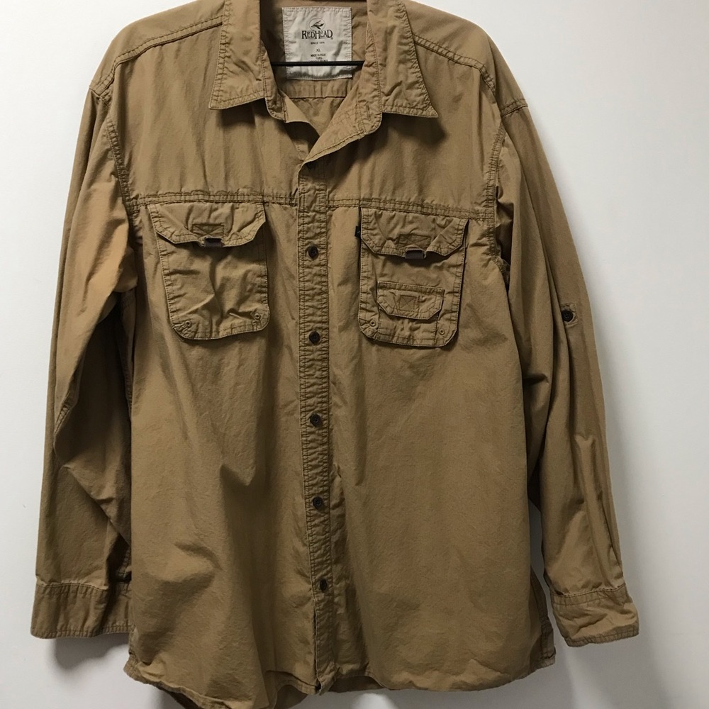 Nice Stylish Camel Button Down Shirt! - Picture 12 of 14